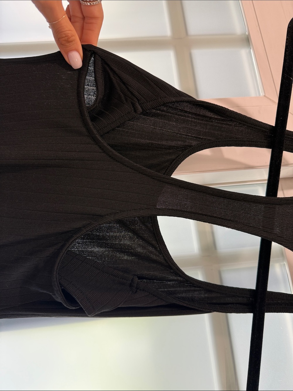 Hello Molly Black Ribbed Racerback Dress - Picture 8 of 10